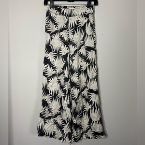 Rachel Zoe Palm Print Wide-Leg Pants – Size XS